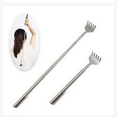 손잡이 셀프 때밀이 봉 2p + 리필 3p 세트, 랜덤 발송, 5개입, 1세트 다이소효자손 13 Telescoping Back Scratcher 스테인레스 스틸 휴대용 텔레스코픽 확장형 핸디 포켓 펜 클립 Back Scratcher, 하나