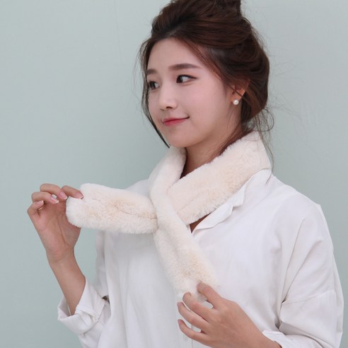 에스랑제이 여성 페이크퍼 목도리 2개