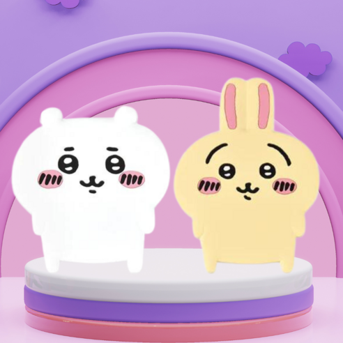 치이카와 손거울 실리콘거울 우사기 하치와레 치이카와 굿즈, 1개