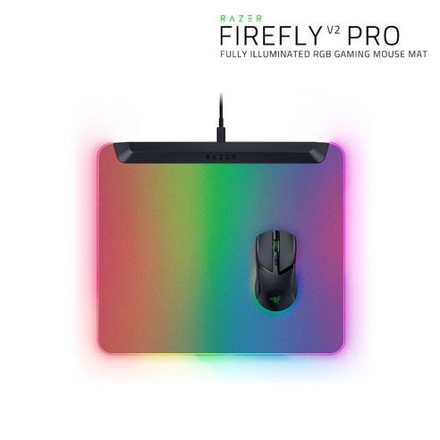 레이저코리아 파이어플라이 V2 프로 FireFly V2 Pro LED RGB 게이밍 마우스패드, RZ02-04920100-R3AM1 / 블랙