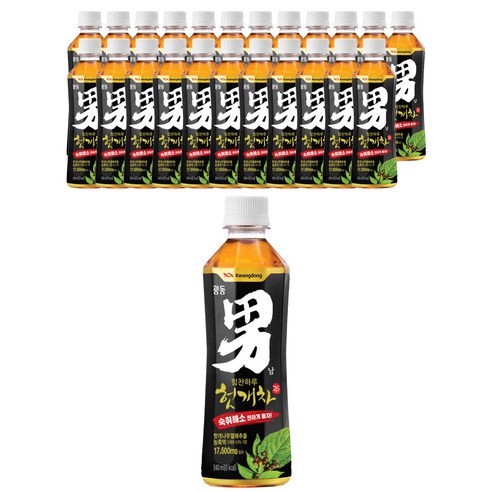 광동제약 헛개차, 340ml, 24개