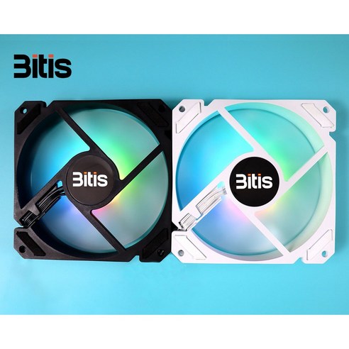 쿨링팬 RGB LED 120mm 컴퓨터 케이스쿨러 팬, ES120RAWR 화이트 리버스, 1개