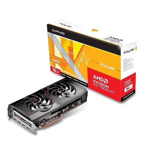 Sapphire 11330-02-20G 펄스 AMD 라데온 RX 7800 XT 게이밍 그래픽 카드 16GB GDDR6 AMD RDNA 3 포함 sapphire그래픽카드 Best Top5