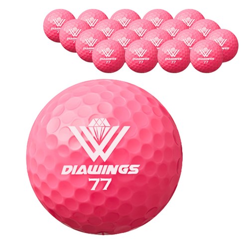다이아윙스 골프공 정품 비거리 향상 장타 라운드용, 02 M2 핑크, 20개입, 1개