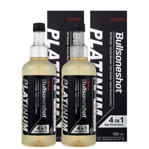 불스원샷 플래티넘 휘발유용 연료첨가제 500ml x2개, 2개
