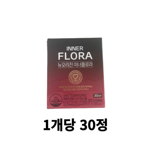 유한건강생활 이너플로라 질 유산균, 60정, 1개