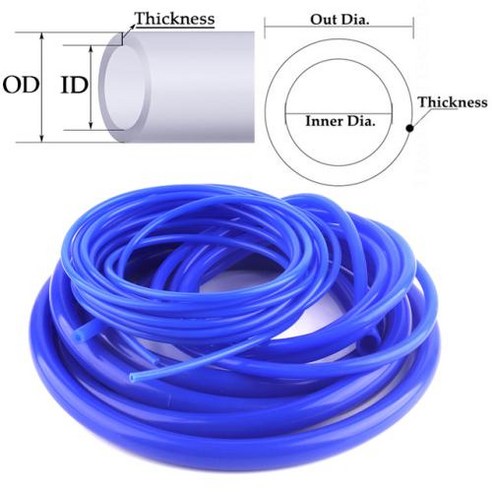펌프 40mm 진공 튜브 실린더 블루 냉각 고압 플렉시블 ID2 호스 5m 연료 실리콘 1m 에어 내열성 3m 파이프, 106) Blue  5MID 6mm x OD 9mm