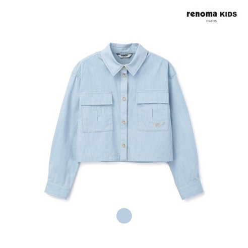 레노마키즈 봄신상 여아 빅포켓 크롭 블라우스 R2412B307