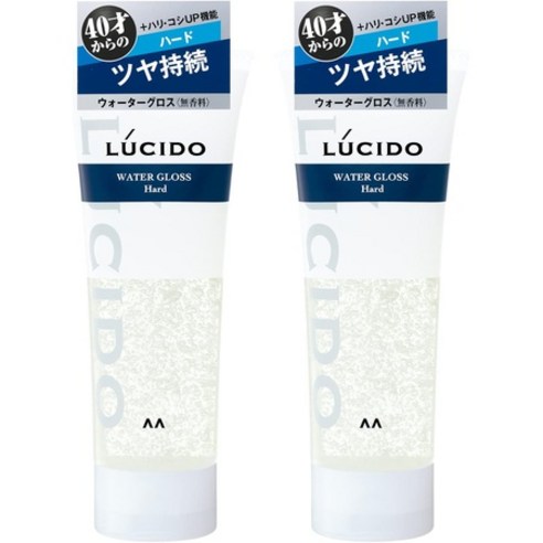 일본직발송 6. LUCIDO (루시드) 워터글로스 하드 맨즈 스타일링제 세트 185 그램 (X 2) B0845GSHXC, One Size, One Color