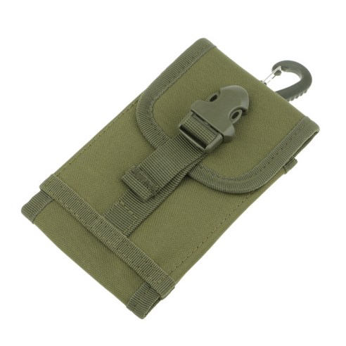 스포츠 팩 가방 휴대 전화 가방 파우치 지갑 홀스터 벨트 클립, 육군 녹색, 15x10 cm, 나일론
