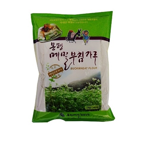 봉평 국산메밀100% 메밀부침가루 1kg, 1개