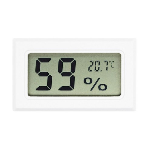 측량분석장비LCD 내장 미니 디지털 온도계 및 측정기 센서 게이지, 01 WHITE