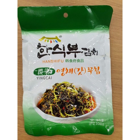 터보마켓 중국식품 영채김치 한식부 연변김치 영채 무침, 1개, 300g