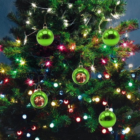 브랜드없음 붙박이 그림 크리스마스 공 크리스마스 장식 및 배열 공급 용품 크리스마스 트리 펜던트 크리스마스 공 밝은 색 공 (8cm), 녹색