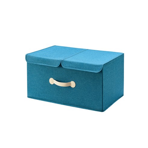 [코스릴] 직물 저장 상자 홈 접는 마무리 상자, 더블 커버 그린