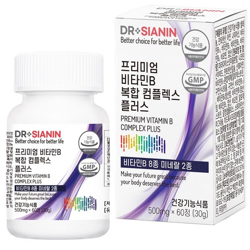 닥터시아닌 프리미엄 비타민B 복합 컴플렉스 플러스, 60정, 1개