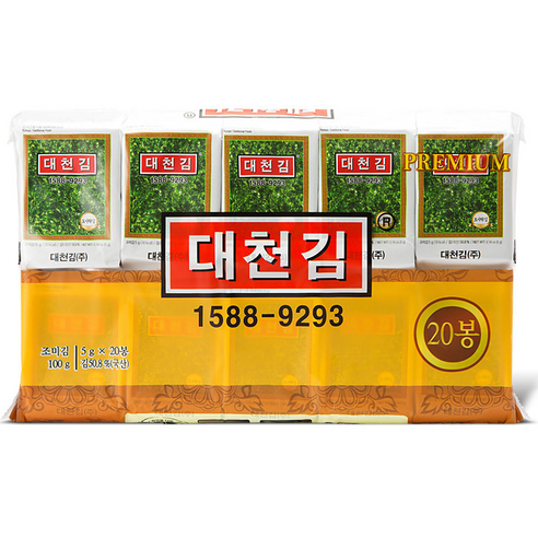 대천김 대천김 조미김 도시락김 5g x 30봉, 150g, 1개