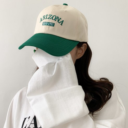블루씨티 애리조나 컬러 레터링 볼 캡 야구 모자