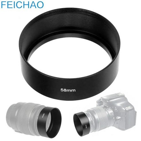 카메라 렌즈후드 호환 캐논 니콘 소니 DSLR 카메라 렌즈 보호기 범용 메탈 후드 40.5mm 49mm 52mm 77mm, 03 72mm, 1개