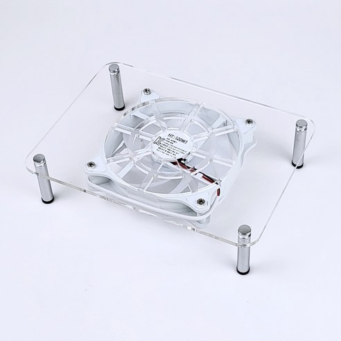 홈앤툴즈 미니피씨 공유기 저소음 120mm USB 쿨링팬 쿨러 (45mm), 아크릴화이트, 1개