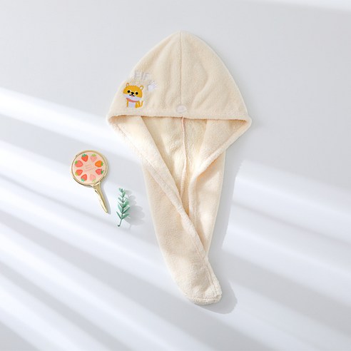 산호 양털 흡수제 자수 건조 캡 극세사 빨리 드라이 고급형, 65*25CM, 코키미백
