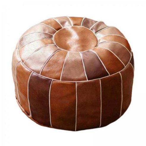 2X 모로코 커버 Hassock Storage 오토만 발 나머지 수제 침실 라운드, {"수건소재":"PU 가죽"}, 둥근