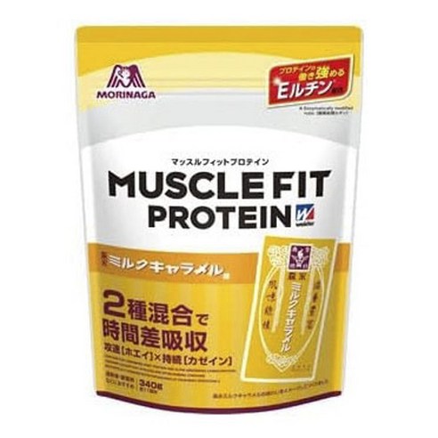 모리나가 머슬 핏 프로틴 밀크 캐러멜 맛, 340g, 1개