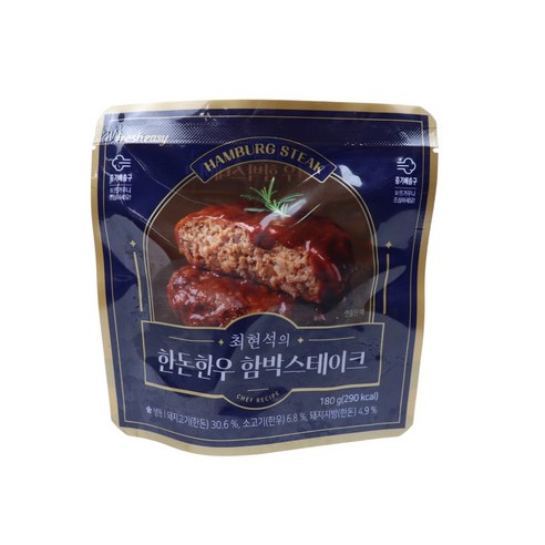 최현석 한돈한우 함박스테이크, 180g, 14개