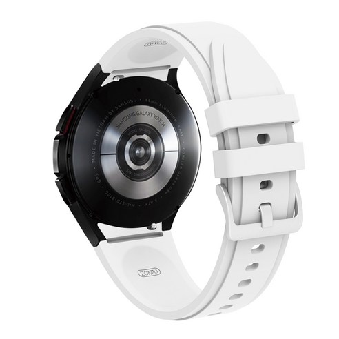 스트랩 삼성 갤럭시 시계 4 40mm 44mm smartwatch 실리콘 릿지 스포츠 correa 팔찌 갤럭시 시계 4 클래식 42mm 46mm 밴드, White, Galaxy watch 4 40mm