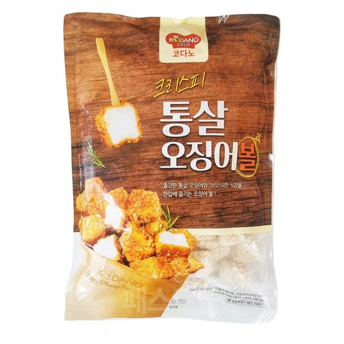 지케이푸드 코다노 통살 오징어볼 1kg (드라이) 완자 오징어튀김, 1개