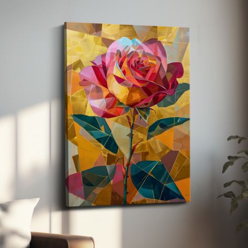 아트앤코 돈 들어오는 장미 캔버스 그림 75x50cm 풍수지리 인테리어 대형 액자, AT3155 장미 로사 아모르