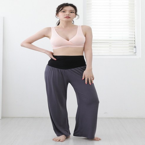 쁘띠마리에 심리스 레이온 임부용 요가바지