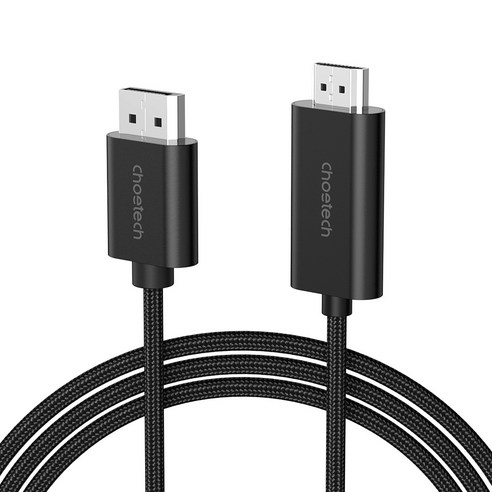 초텍 4K 60Hz DP to HDMI 나일론 케이블 (2m), XDH01-BK