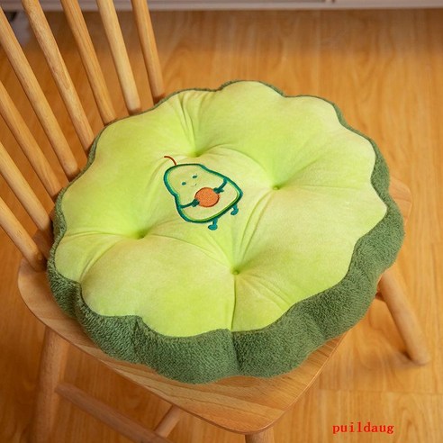 puildaug 둥근 꽃잎 홈 침실 다다미 바닥 의자 포시즌 유니버설 시트, 라운드아보카도 42*42*10cm)
