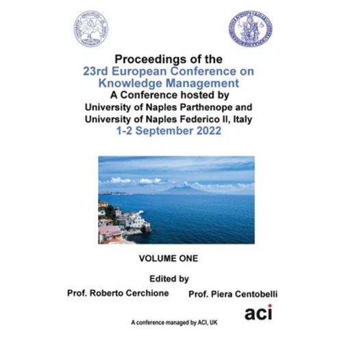 (영문도서) ECKM 2022-Vol1: Proceedings of the 23rd European Conference on Knowledge Management: Proceedi... Paperback, Acpil, English, 9781914587443