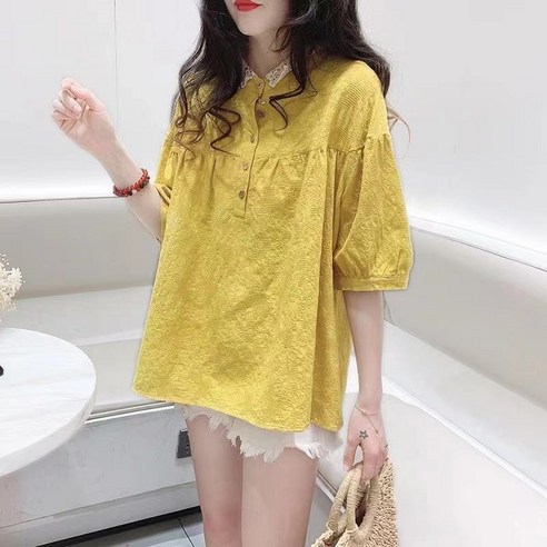 시크한 여름 여성 루즈핏 블라우스