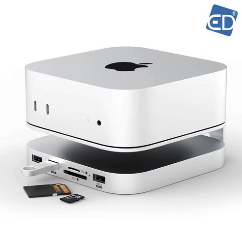 ED 맥미니 도킹스테이션 2024 M4/M4 Pro용 USB 허브 10Gbps 외장 M.2 NVMe SSD 케이스/ ED Mac mini Hub, 1개