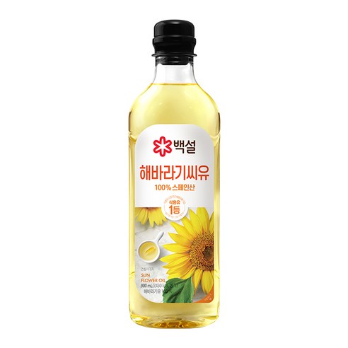 CJ 백설 해바라기씨유 900mL X 4개