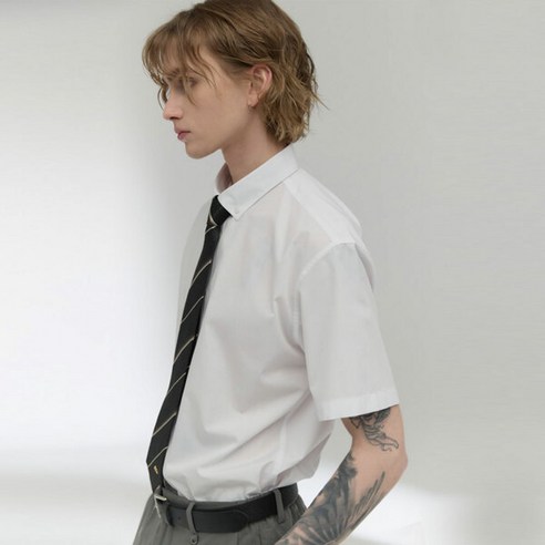 [코디갤러리 by STCO] AM.07 TC 버튼다운 반팔_화이트