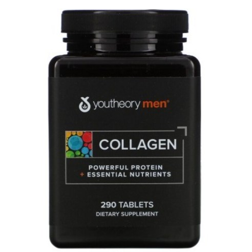 Youtheory Men's Collagen Advanced with Biotin 유씨어리 바이오틴 함유 남성 콜라겐 어드밴스드 5000mg, 290정, 1개