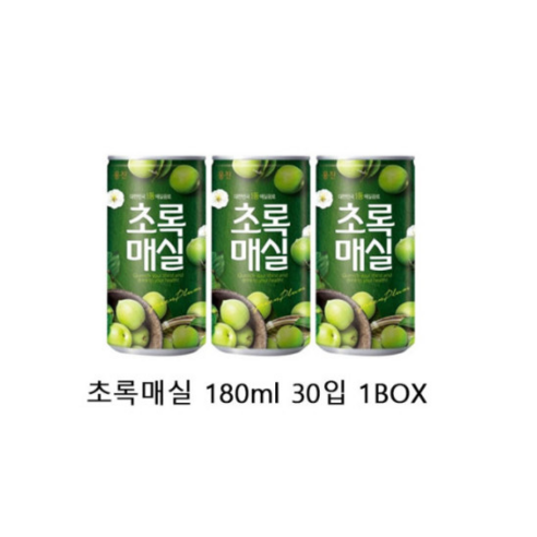 초록매실 180mlx30캔x3박스, 90캔, 90캔, 180ml