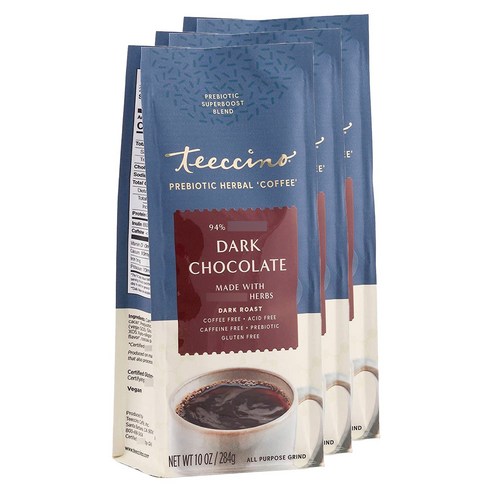 티치노 프리바이오틱 허벌 커피 다크 초콜릿, 852g, 분쇄커피