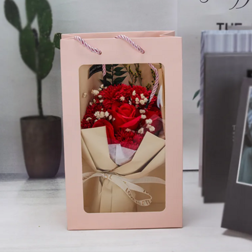 완벽한 선물을 위한 대형 장미 카네이션 꽃다발