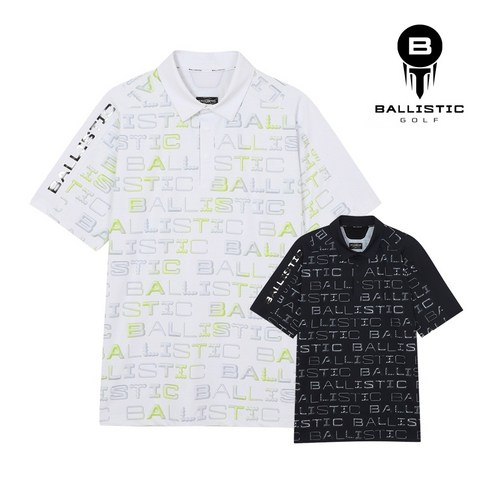 발리스틱 BALLISTIC LETTERING PATTERN COLLAR MANS T-SHIRT_BNMMTS35