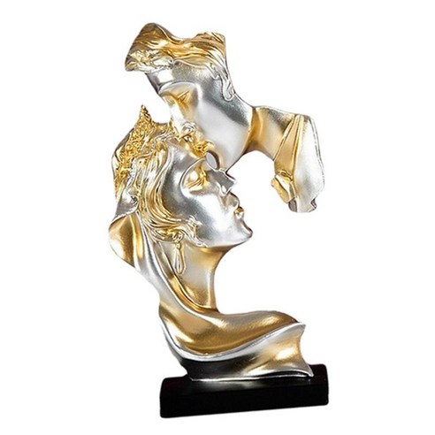 수지 커플 키스 인형 장식 선물 홈 오피스 크리스마스 거실 연인을위한 친환경 유럽 스타일의 장식품 동상, 샴페인