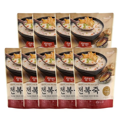 <올따옴> 동원 양반 파우치죽 전복죽 420g 9개