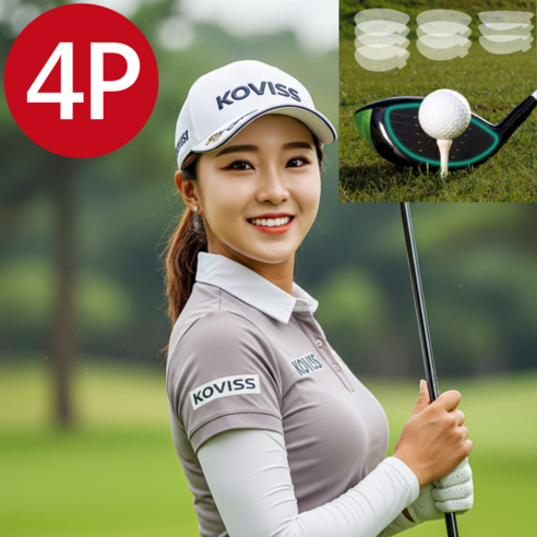 1+1 드라이버필름 골프채 장타스티커, 4개, 투명