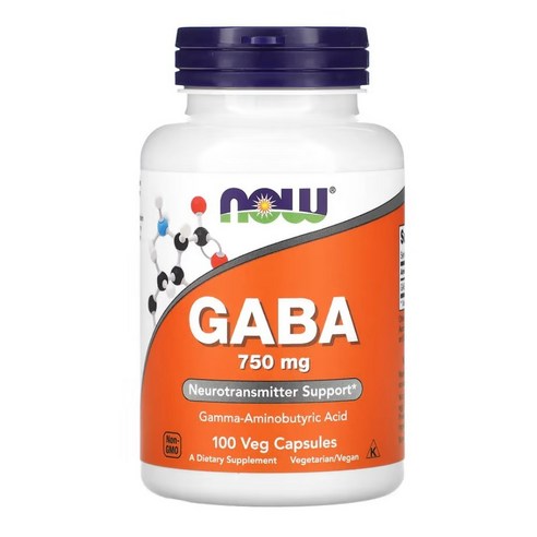 나우푸드 GABA 750mg 베지 캡슐, 200정, 1개