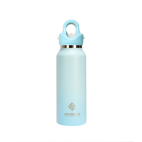 레보맥스v2 원터치 텀블러 대용량 보온보냉 REVOMAX 보온병, 12oz(355ml) 슬림 스카이블루
