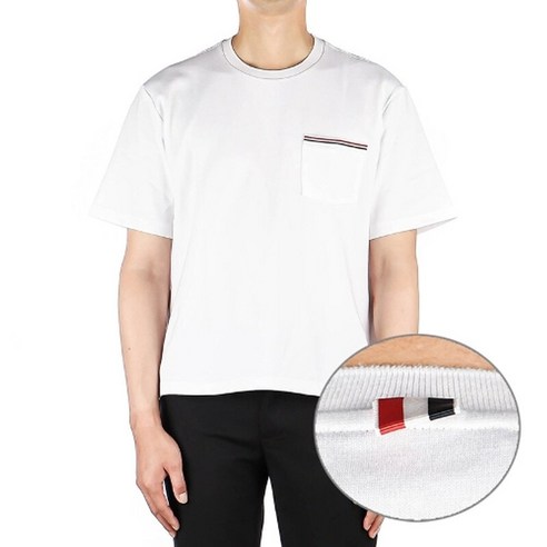 톰브라운 [명품]톰브라운 24SS MJS183A 07323 100 남성 반팔 티셔츠 0732 3100